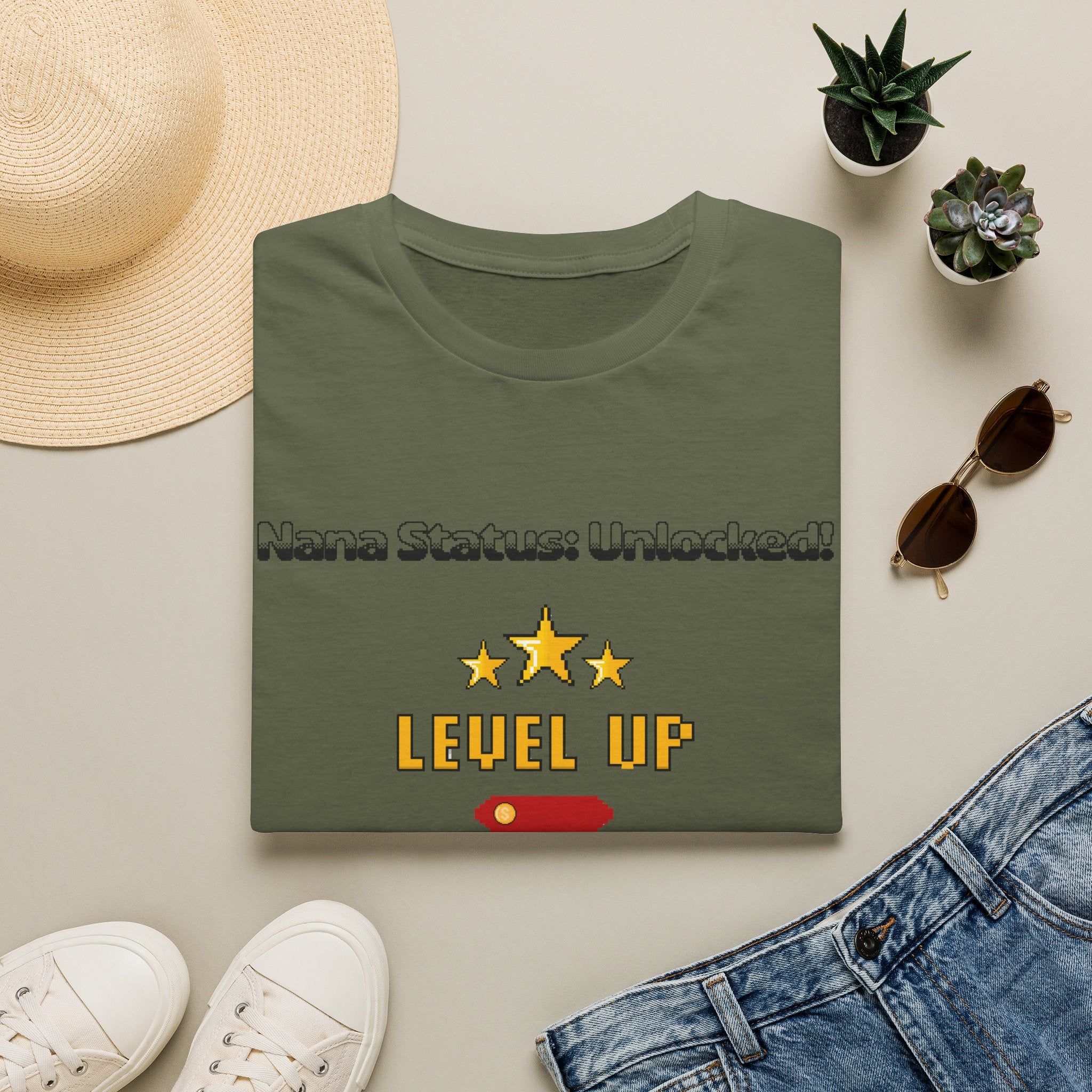 Nana Status Unlocked Level Up T‑Shirt