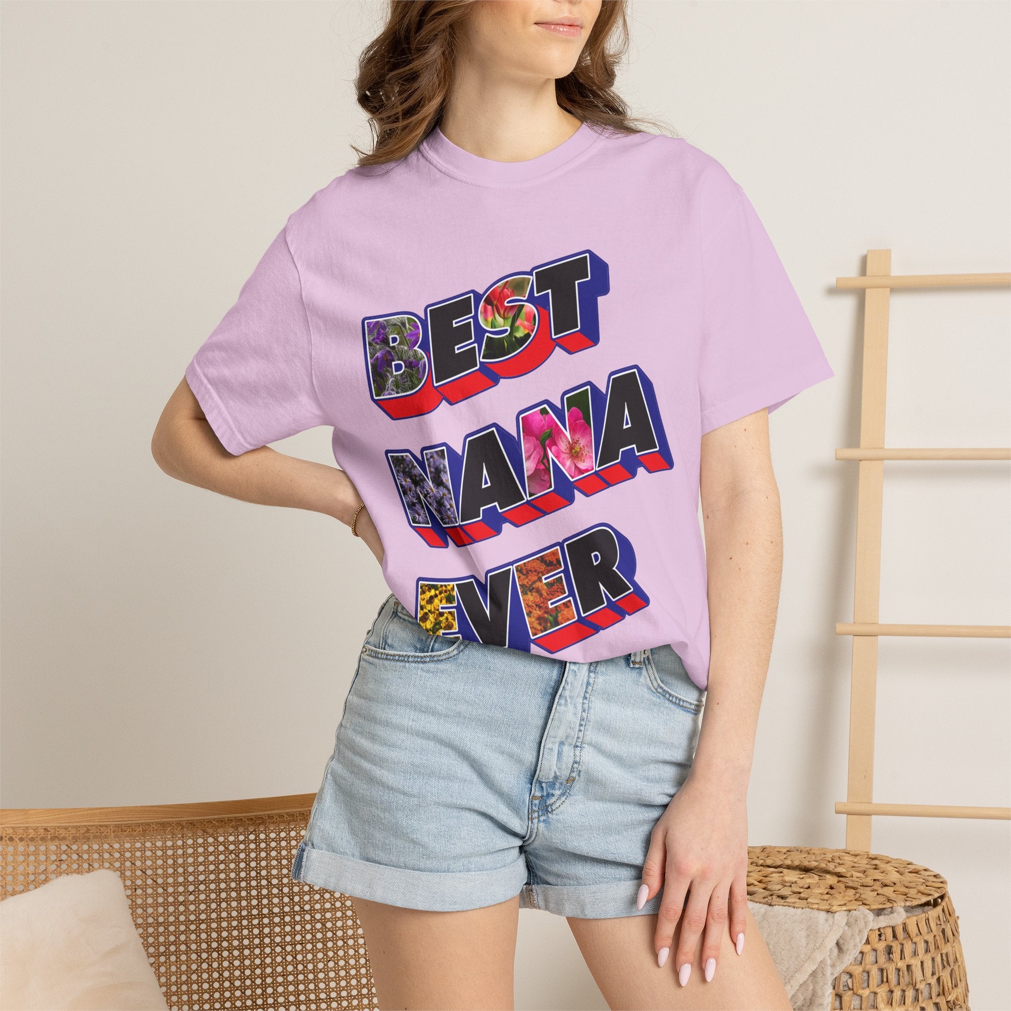 Best Nana Ever Retro Graphic T-Shirt — Colorful Mother's Day Tee